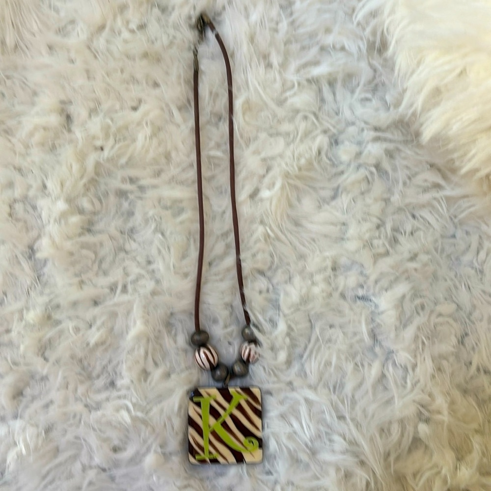 Initial “K” Necklace